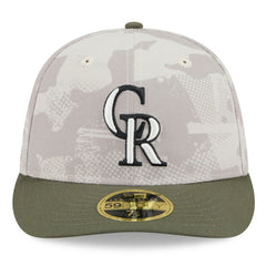 MLB Colorado Rockies New Era 2025 Armed Forces Day Low Profile 59FIFTY Fitted Hat