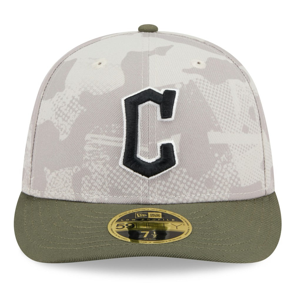 MLB Cleveland Guardians New Era 2025 Armed Forces Day Low Profile 59FIFTY Fitted Hat