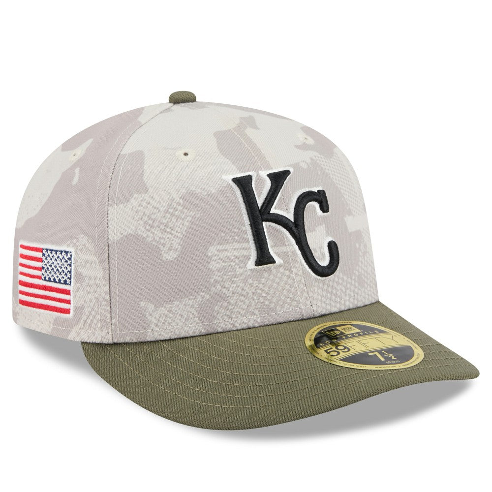 MLB Kansas City Royals New Era 2025 Armed Forces Day Low Profile 59FIFTY Fitted Hat