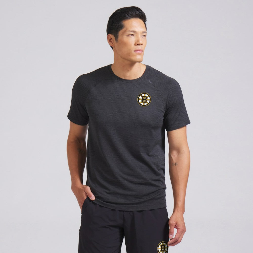 NHL Graphite Grey|Graphite Grey Boston Bruins lululemon Metal Vent Tech Short-Sleeve Shirt
