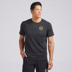 NHL Graphite Grey|Graphite Grey Boston Bruins lululemon Metal Vent Tech Short-Sleeve Shirt