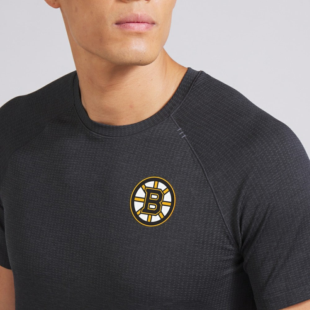 NHL Graphite Grey|Graphite Grey Boston Bruins lululemon Metal Vent Tech Short-Sleeve Shirt