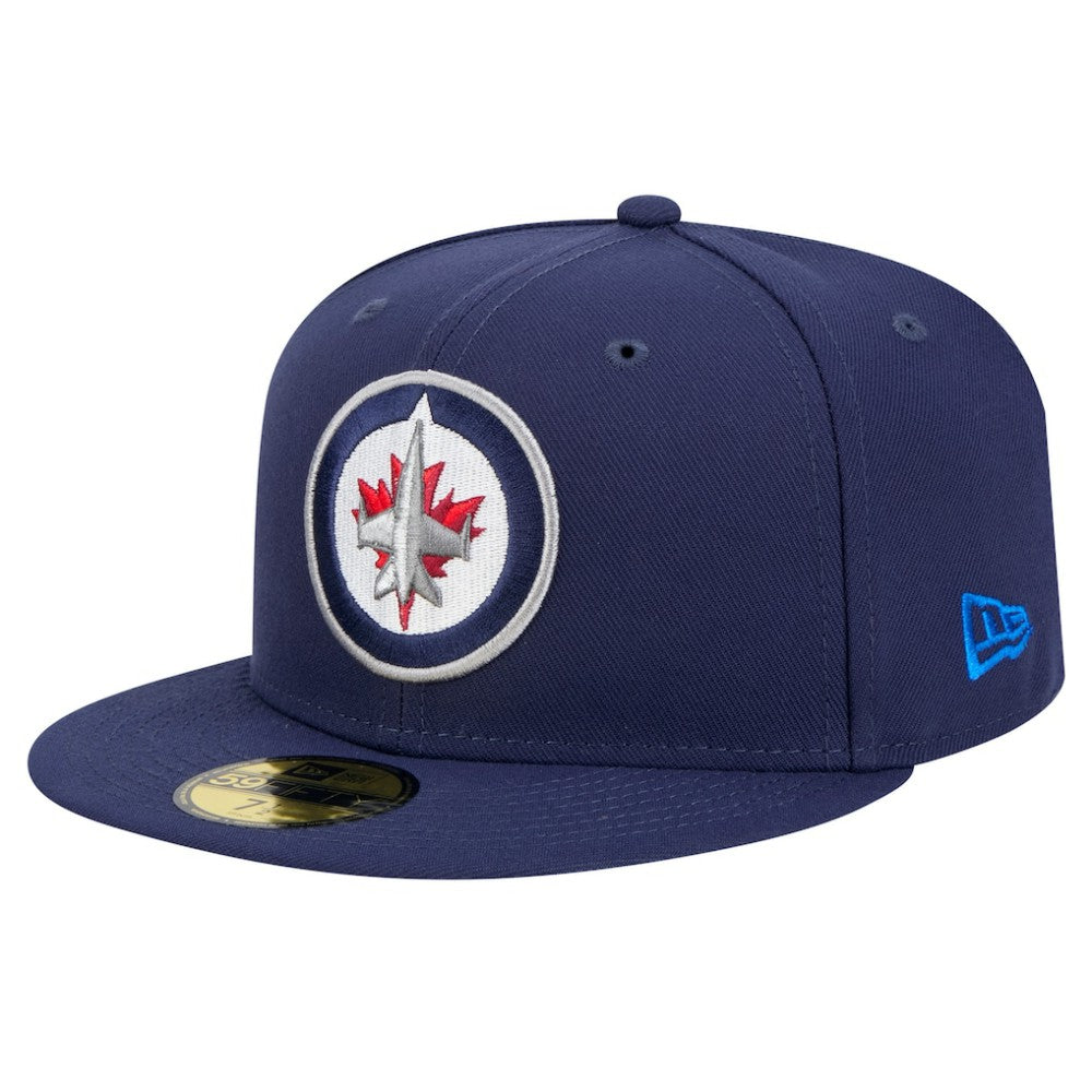 NHL Navy Winnipeg Jets New Era Core 59FIFTY Fitted Hat