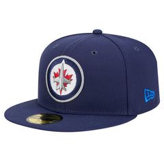 NHL Navy Winnipeg Jets New Era Core 59FIFTY Fitted Hat