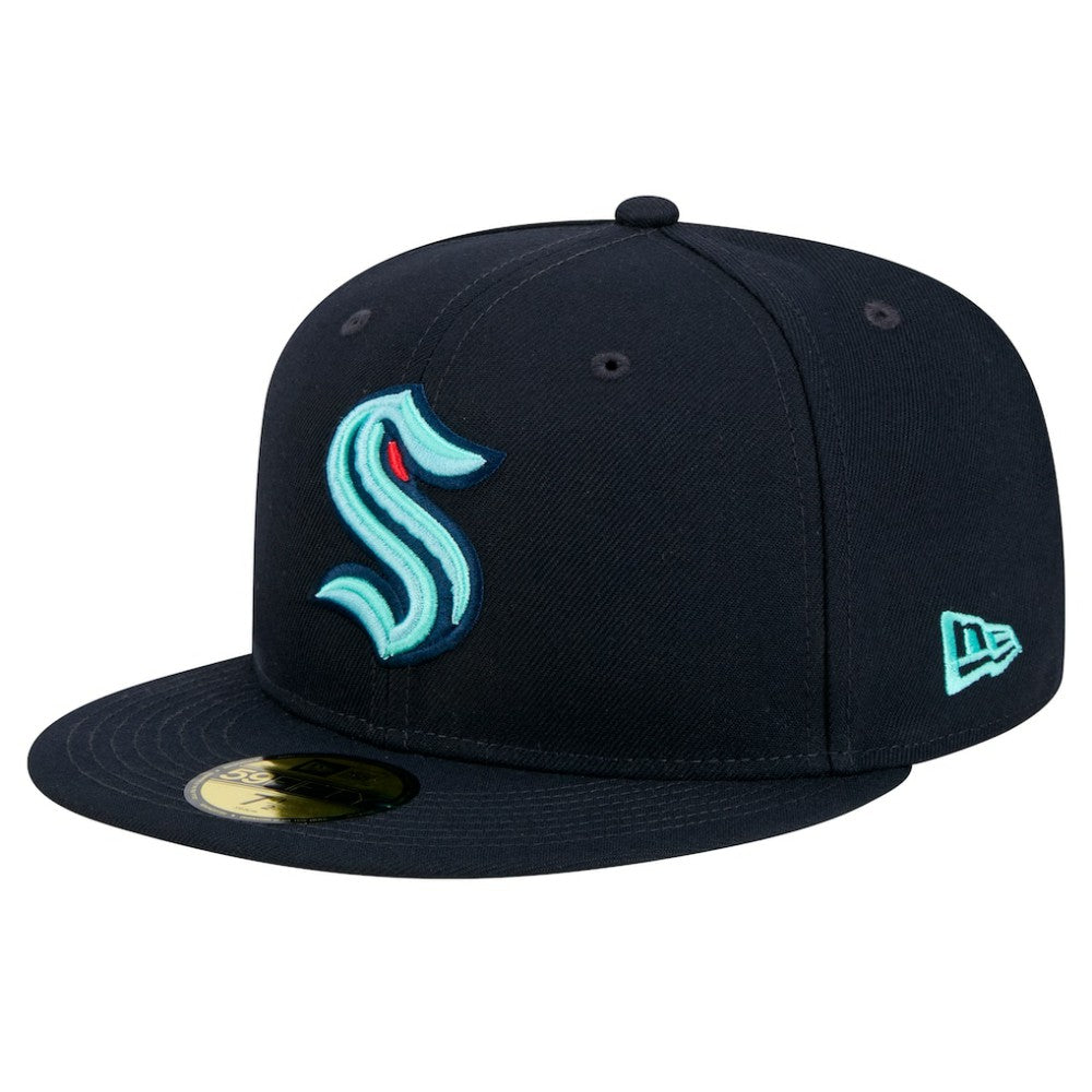 NHL Navy Seattle Kraken New Era Core 59FIFTY Fitted Hat