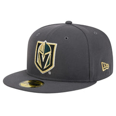 NHL Charcoal Vegas Golden Knights New Era Core 59FIFTY Fitted Hat