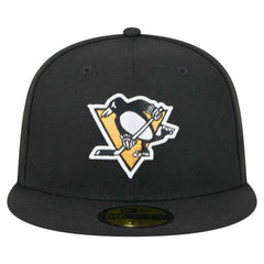 NHL Black Pittsburgh Penguins New Era Core 59FIFTY Fitted Hat