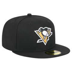 NHL Black Pittsburgh Penguins New Era Core 59FIFTY Fitted Hat