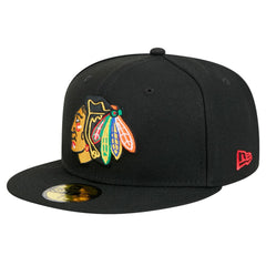 NHL Black Chicago Blackhawks New Era Core 59FIFTY Fitted Hat
