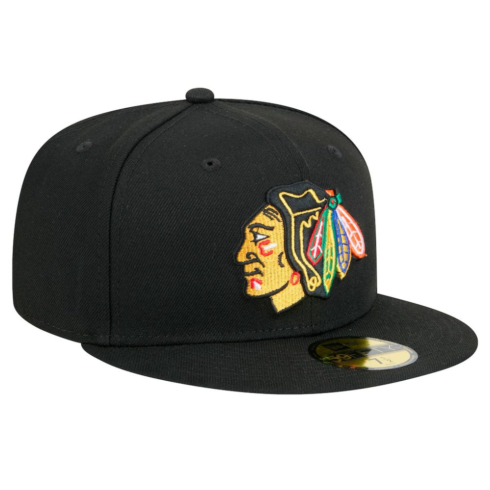 NHL Black Chicago Blackhawks New Era Core 59FIFTY Fitted Hat