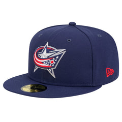 NHL Navy Columbus Blue Jackets New Era Core 59FIFTY Fitted Hat