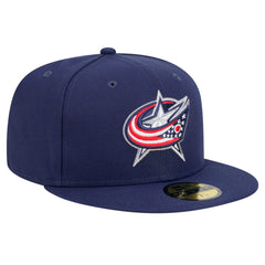 NHL Navy Columbus Blue Jackets New Era Core 59FIFTY Fitted Hat