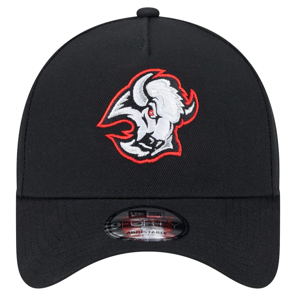 NHL Black Buffalo Sabres New Era Core A-Frame 9FORTY Adjustable Hat