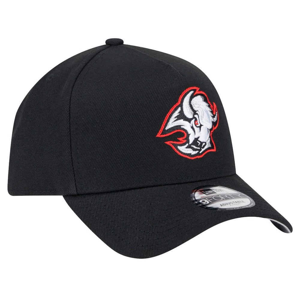NHL Black Buffalo Sabres New Era Core A-Frame 9FORTY Adjustable Hat