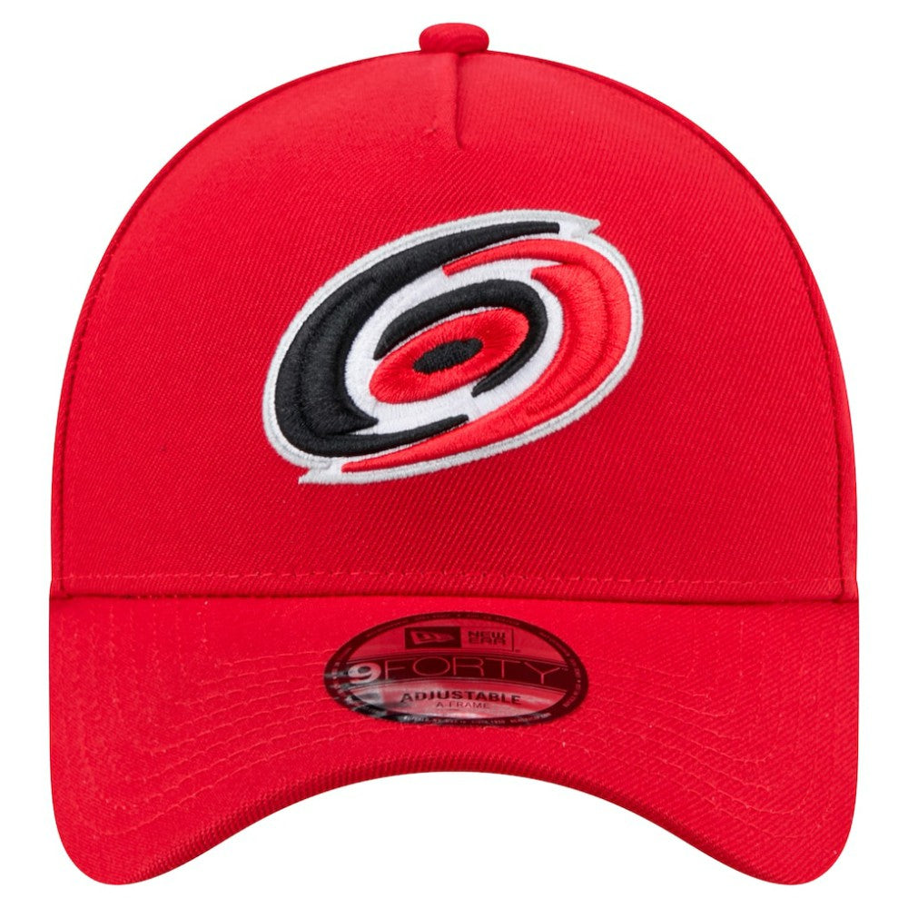 NHL Red Carolina Hurricanes New Era Core A-Frame 9FORTY Adjustable Hat