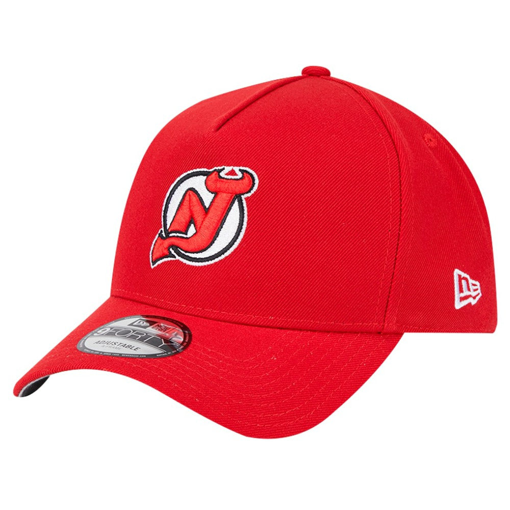 NHL Red New Jersey Devils New Era Core A-Frame 9FORTY Adjustable Hat