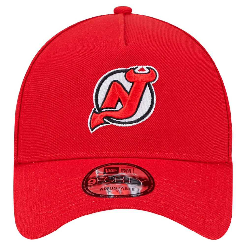 NHL Red New Jersey Devils New Era Core A-Frame 9FORTY Adjustable Hat