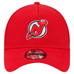 NHL Red New Jersey Devils New Era Core A-Frame 9FORTY Adjustable Hat