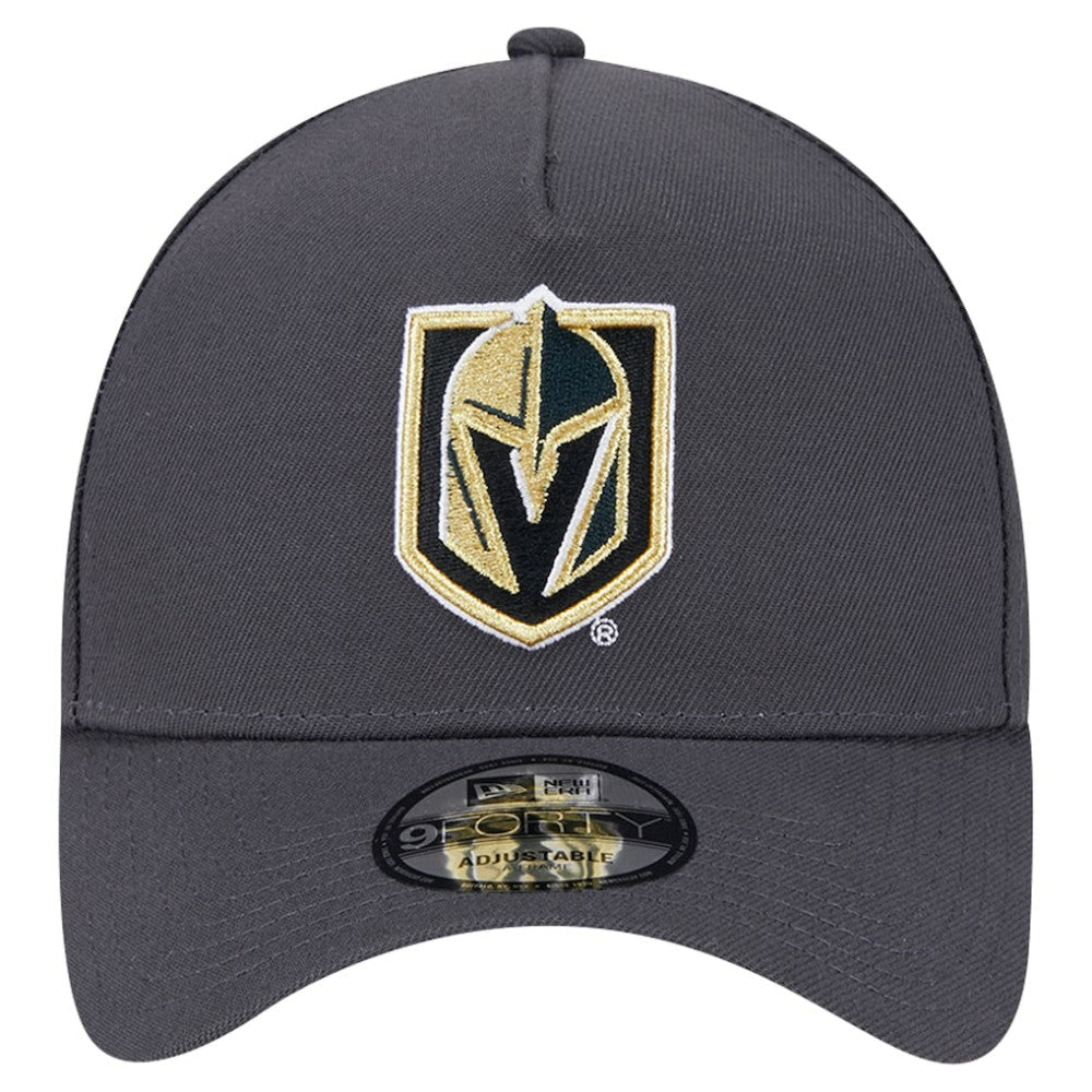 NHL Gray Vegas Golden Knights New Era Core A-Frame 9FORTY Adjustable Hat