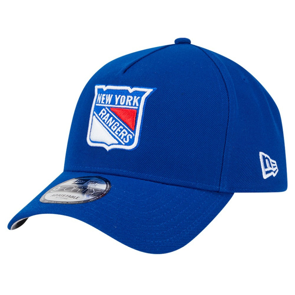 NHL Blue New York Rangers New Era Core A-Frame 9FORTY Adjustable Hat