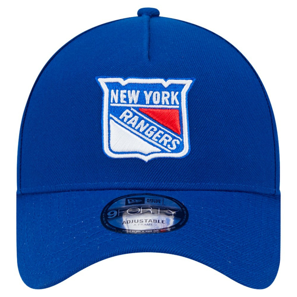 NHL Blue New York Rangers New Era Core A-Frame 9FORTY Adjustable Hat
