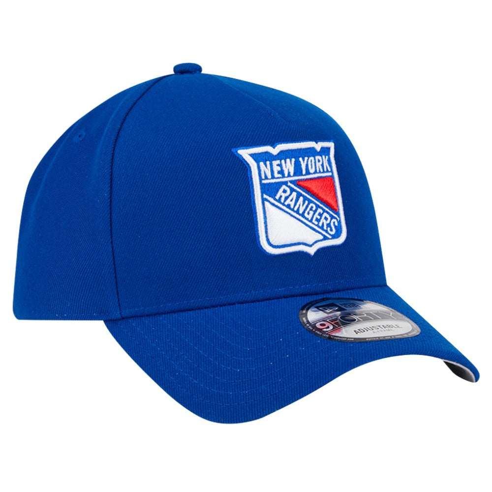 NHL Blue New York Rangers New Era Core A-Frame 9FORTY Adjustable Hat