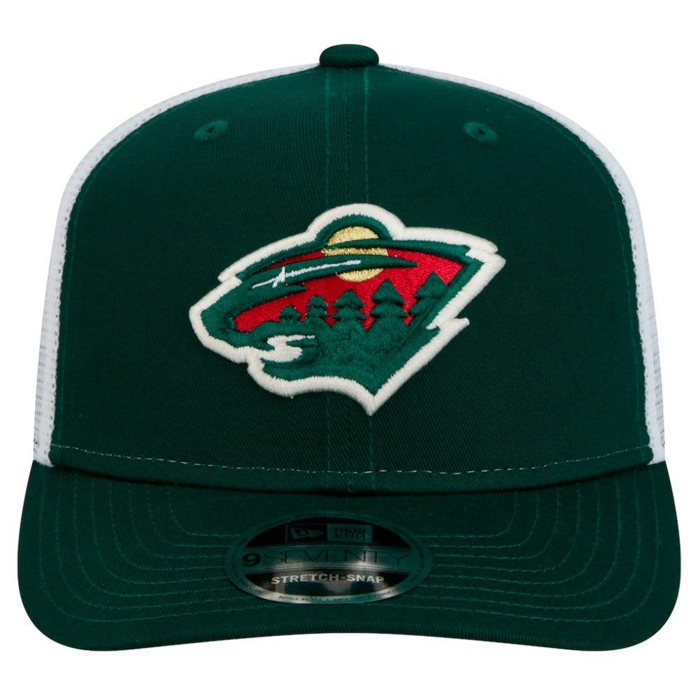 NHL Green Minnesota Wild New Era Core Trucker 9SEVENTY Stretch-Snap Hat