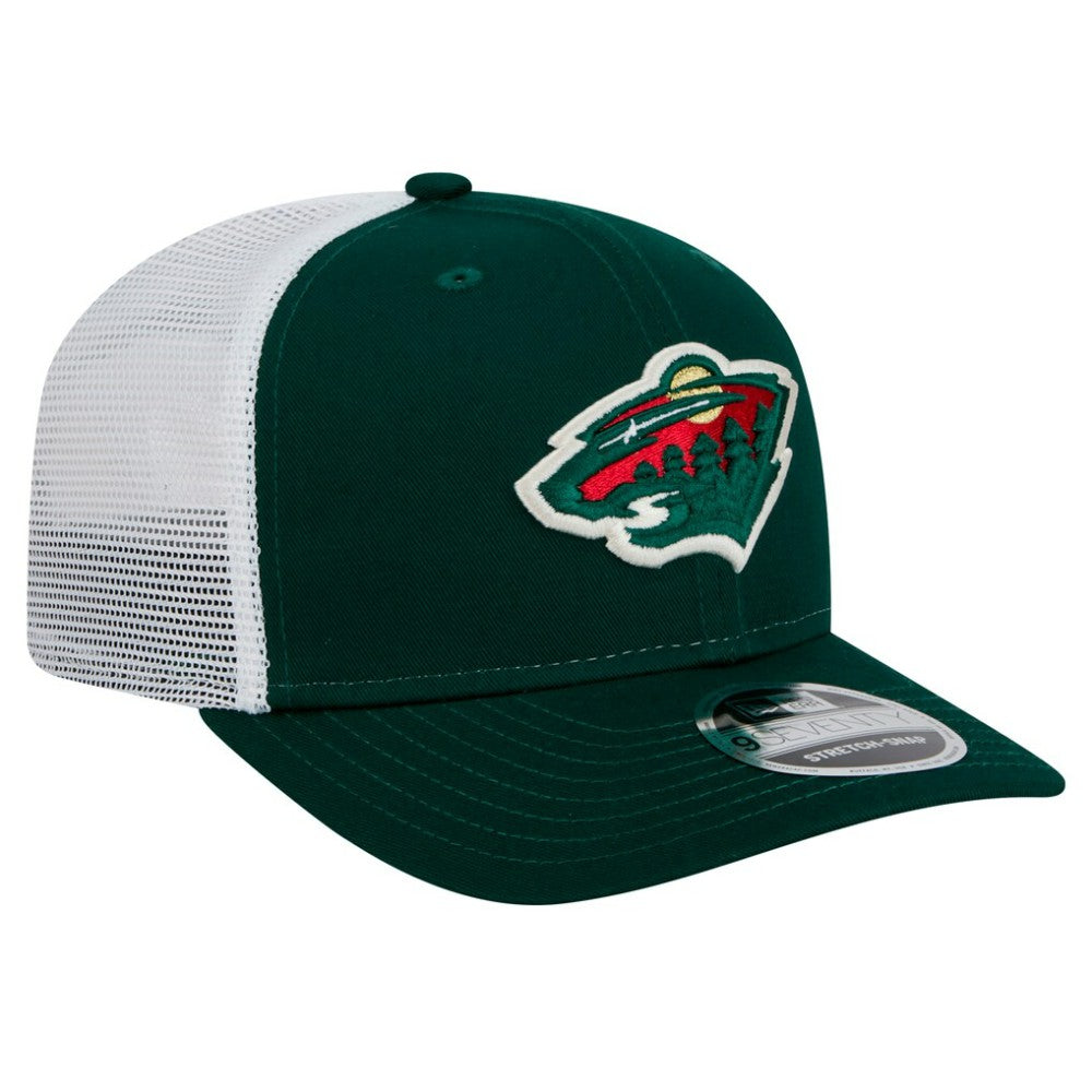 NHL Green Minnesota Wild New Era Core Trucker 9SEVENTY Stretch-Snap Hat