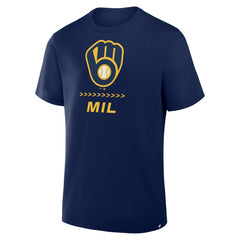 MLB Milwaukee Brewers Fanatics Clubhouse Legacy Side Swipe T-Shirt