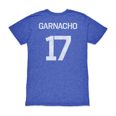 Alejandro Garnacho Argentina National Team 1863FC Player Vintage Tri-Blend T-Shirt -  Blue