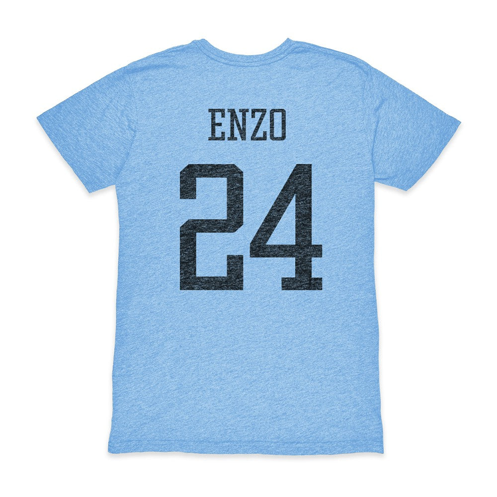 Enzo Fernández Argentina National Team 1863FC Player Vintage Tri-Blend T-Shirt -  Light Blue