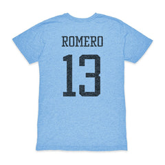 Cristian Romero Argentina National Team 1863FC Player Vintage Tri-Blend T-Shirt -  Light Blue