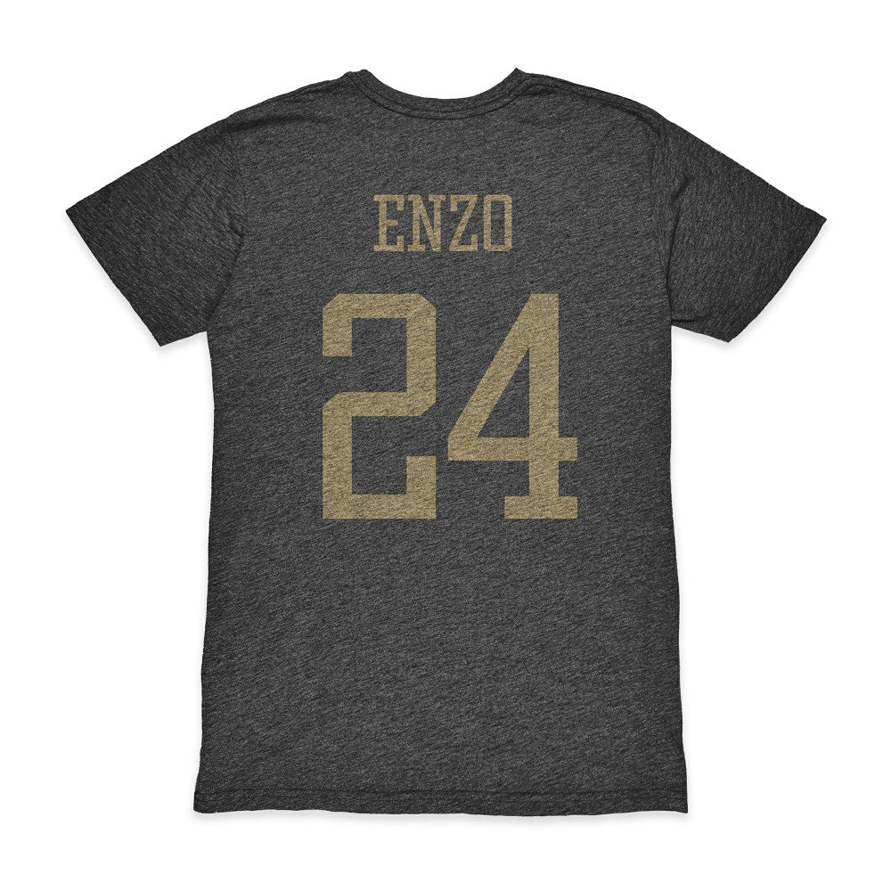 Enzo Fernández Argentina National Team 1863FC Player Vintage Tri-Blend T-Shirt -  Black