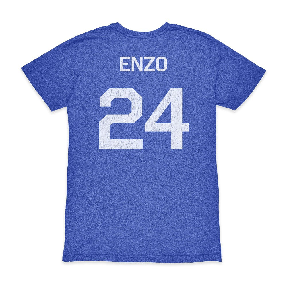 Enzo Fernández Argentina National Team 1863FC Player Vintage Tri-Blend T-Shirt -  Blue