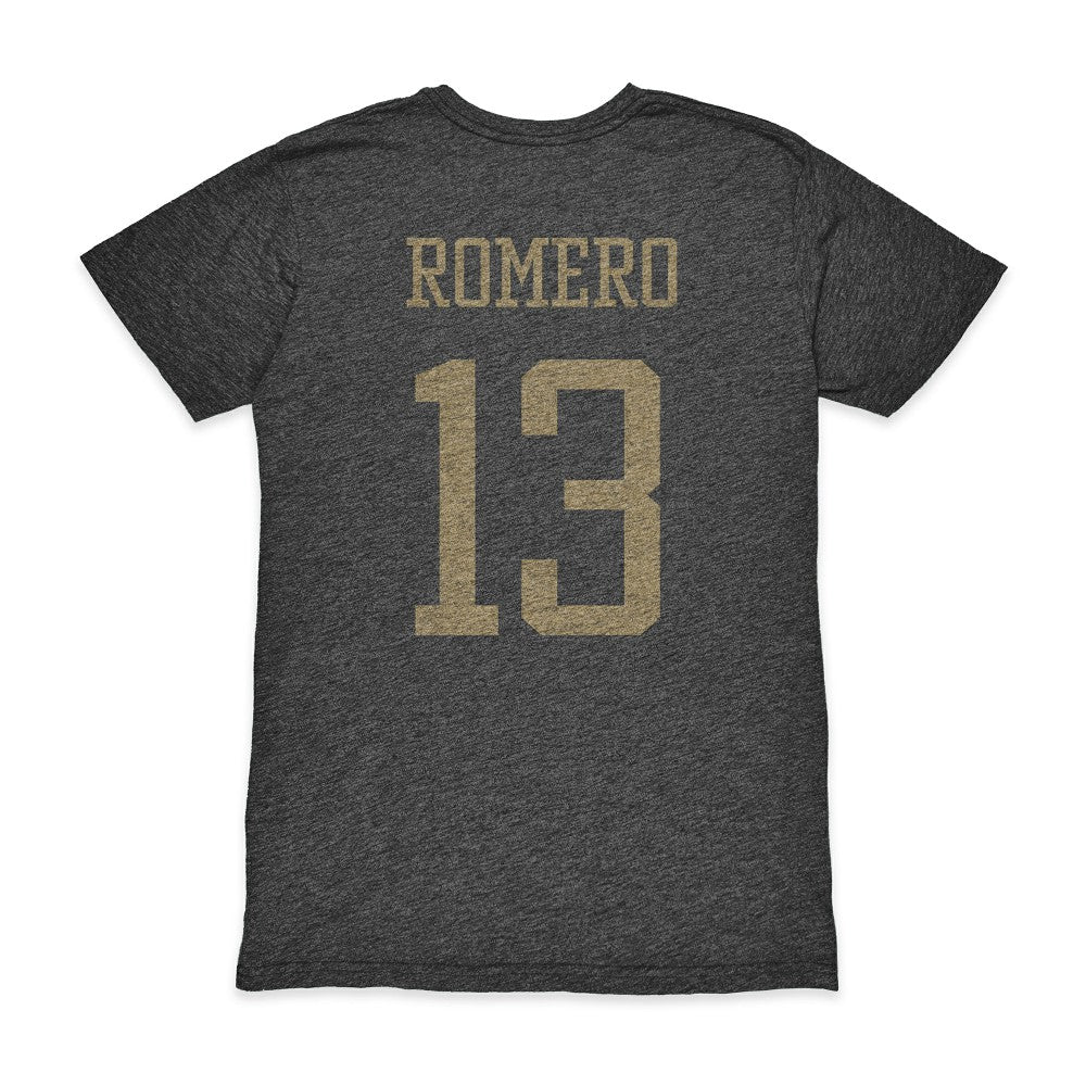 Cristian Romero Argentina National Team 1863FC Player Vintage Tri-Blend T-Shirt -  Black