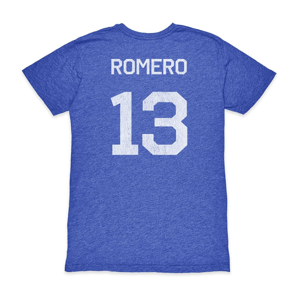 Cristian Romero Argentina National Team 1863FC Player Vintage Tri-Blend T-Shirt -  Blue
