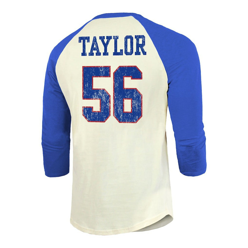 Lawrence Taylor  Majestic Threads Retired Player Name & Number 3/4 Raglan Sleeve T-Shirt  - New York Giants