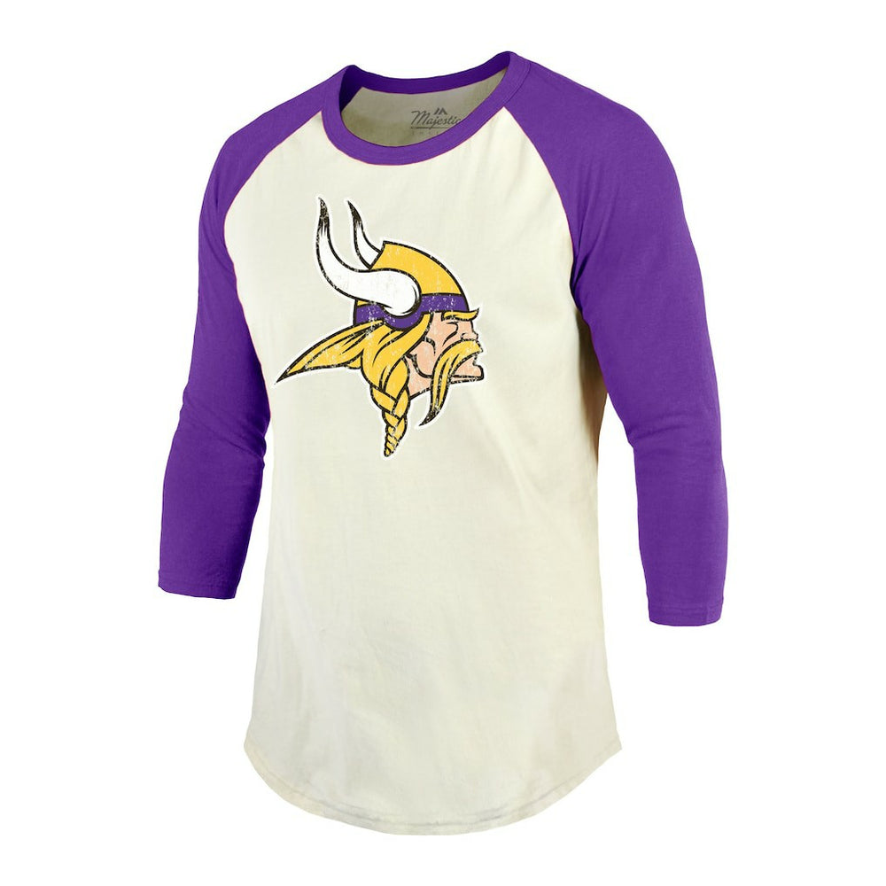 Randy Moss  Majestic Threads Retired Player Name & Number 3/4 Raglan Sleeve T-Shirt  - Minnesota Vikings