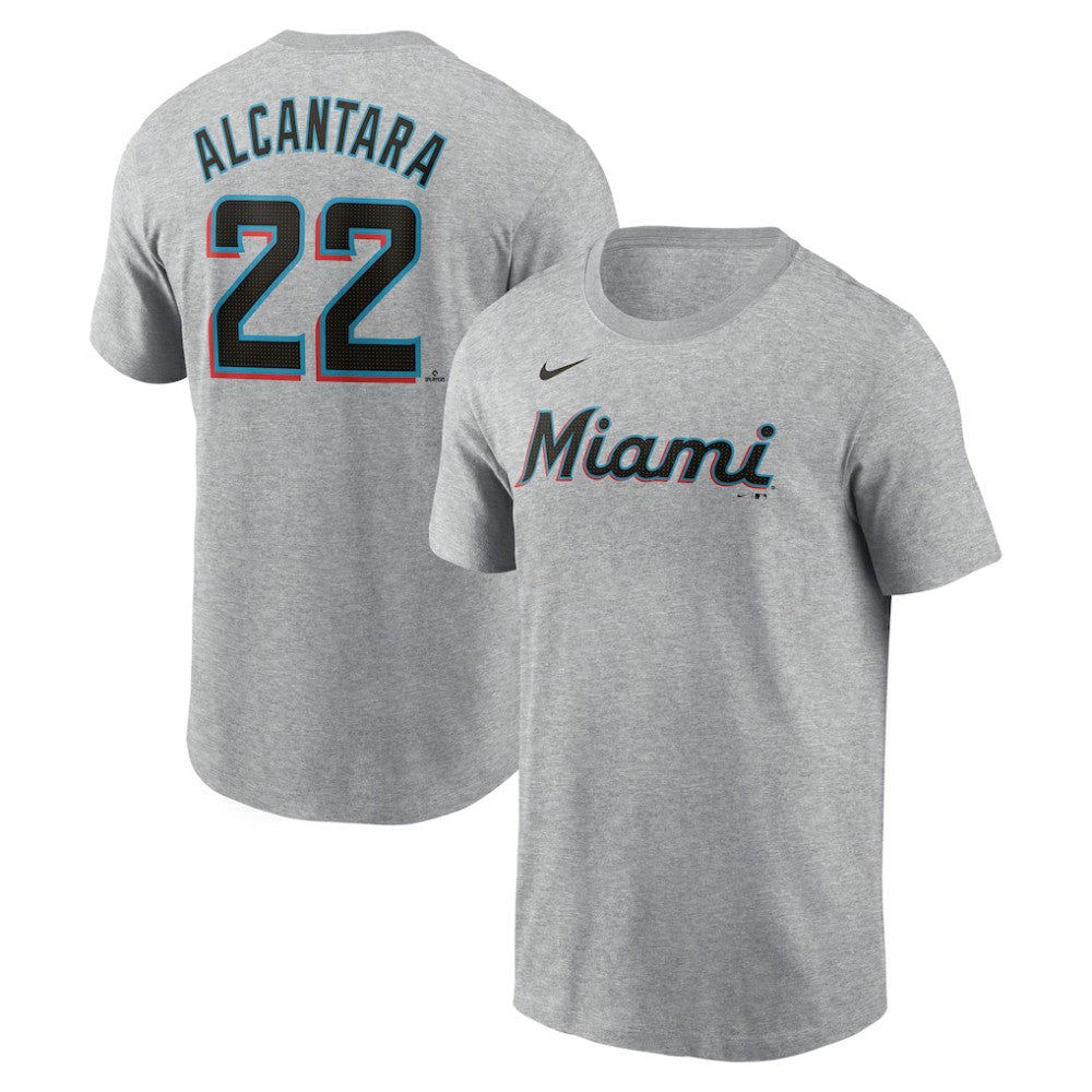 MLB Sandy Alcantara Miami Marlins Nike Fuse Name & Number T-Shirt
