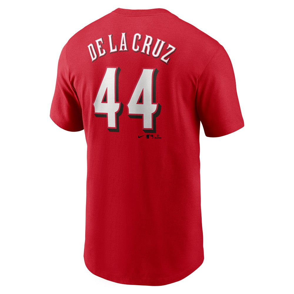 MLB Elly De La Cruz Cincinnati Reds Nike Fuse Name & Number T-Shirt