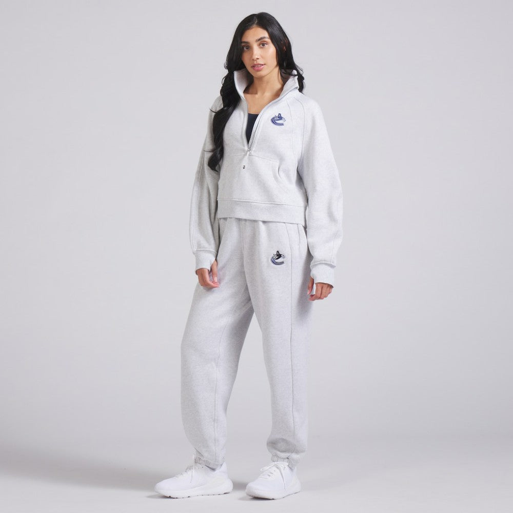 NHL Heather Gray|Heather Gray Vancouver Canucks lululemon Women's Scuba Oversized Half Zip Top