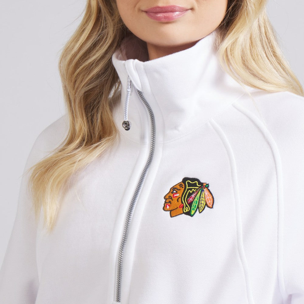 NHL White|White Chicago Blackhawks lululemon Women's Scuba Oversized Half Zip Top