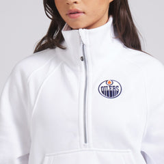 NHL White|White Edmonton Oilers lululemon Women's Scuba Oversized Half Zip Top