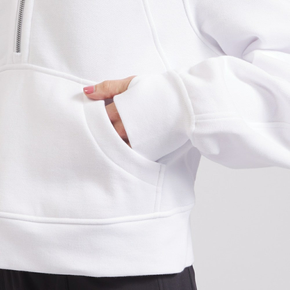 NHL White|White Seattle Kraken lululemon Women's Scuba Oversized Half Zip Top