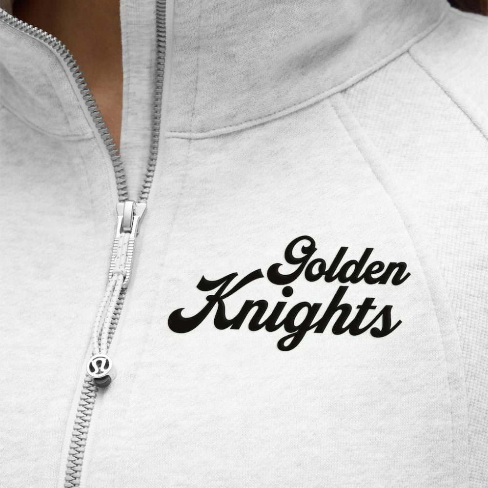 NHL Heather Gray|Heather Gray Vegas Golden Knights lululemon Women's Scuba Oversized Half Zip Top
