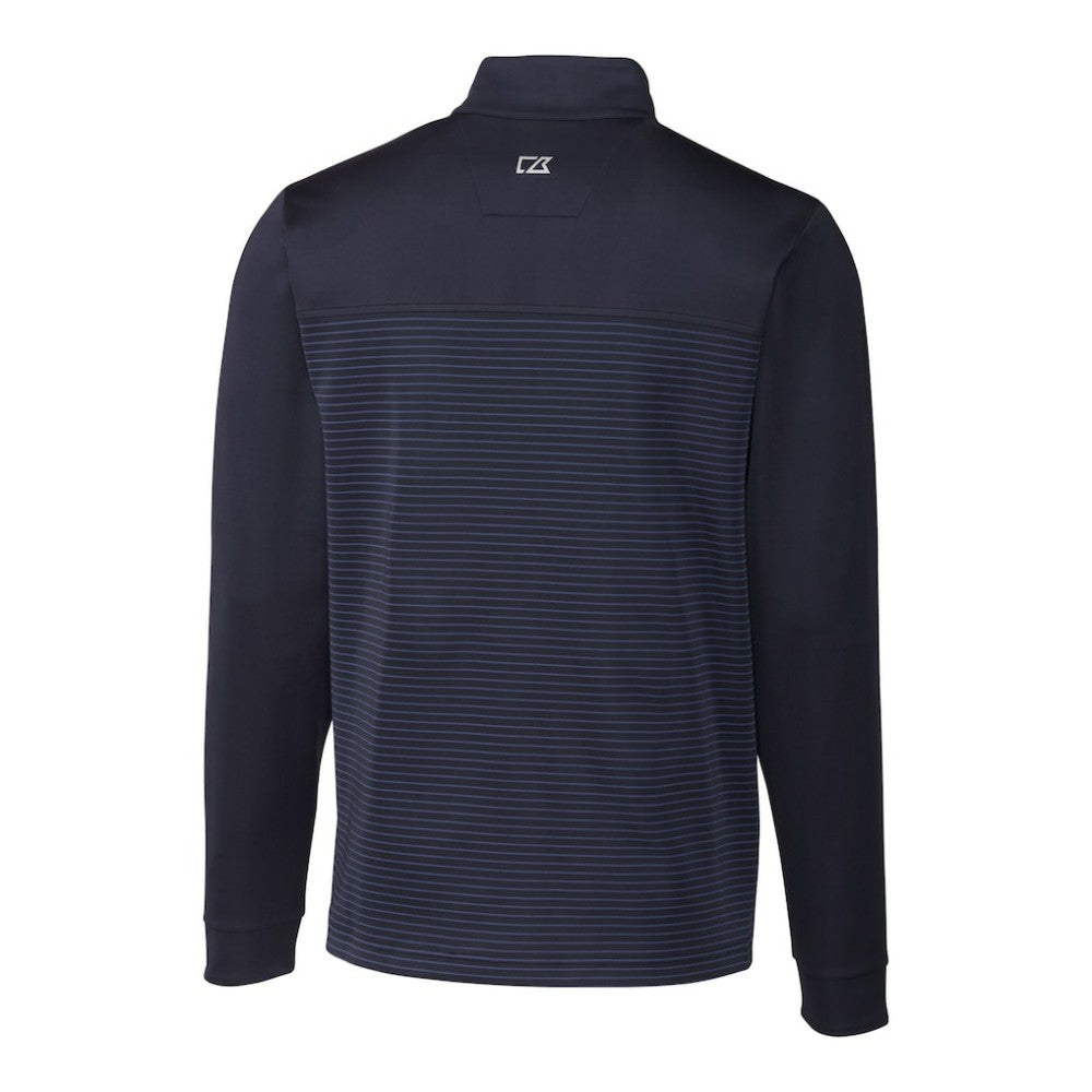 MLB Minnesota Twins Cutter & Buck Big & Tall Traverse Stripe Stretch DryTec Quarter-Zip Top