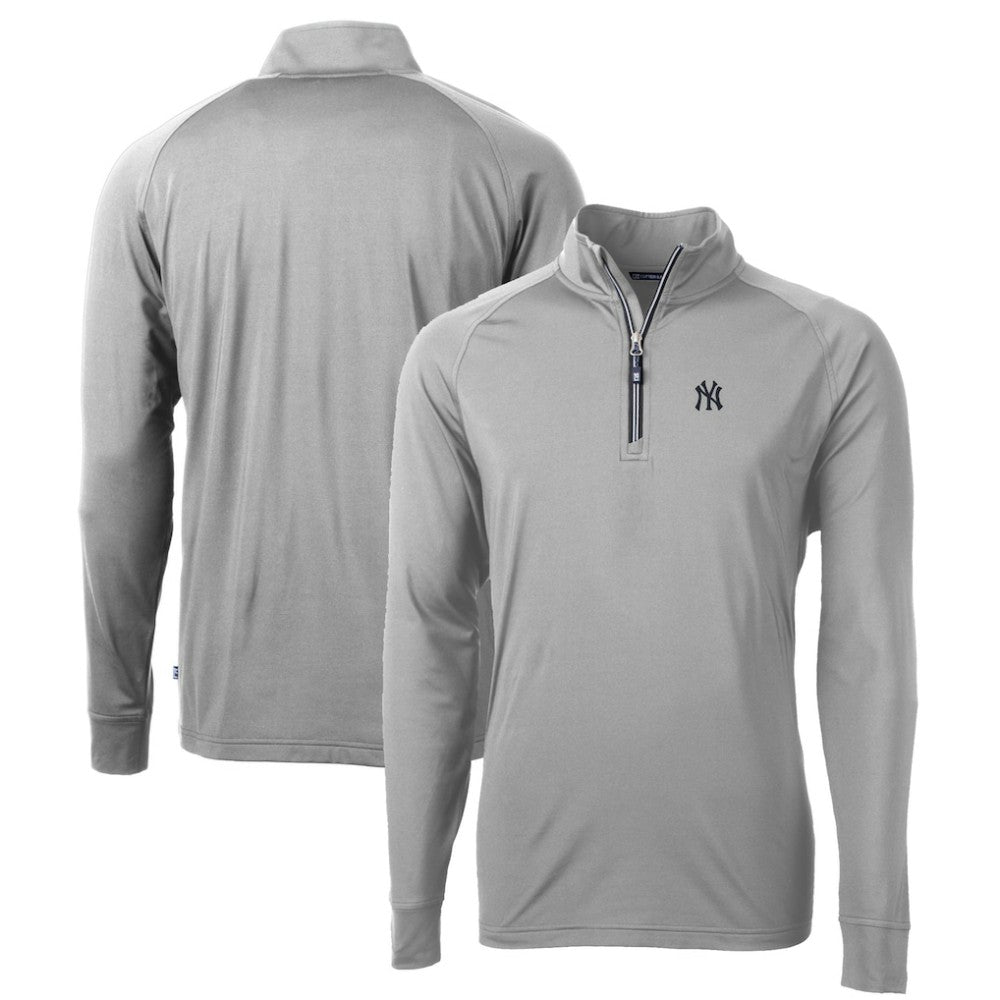 MLB New York Yankees Cutter & Buck Big & Tall Adapt Eco Knit Stretch Recycled Quarter-Zip Pullover Top