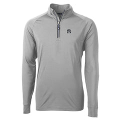MLB New York Yankees Cutter & Buck Big & Tall Adapt Eco Knit Stretch Recycled Quarter-Zip Pullover Top