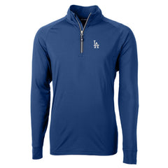MLB Los Angeles Dodgers Cutter & Buck Big & Tall Adapt Eco Knit Stretch Recycled Quarter-Zip Pullover Top