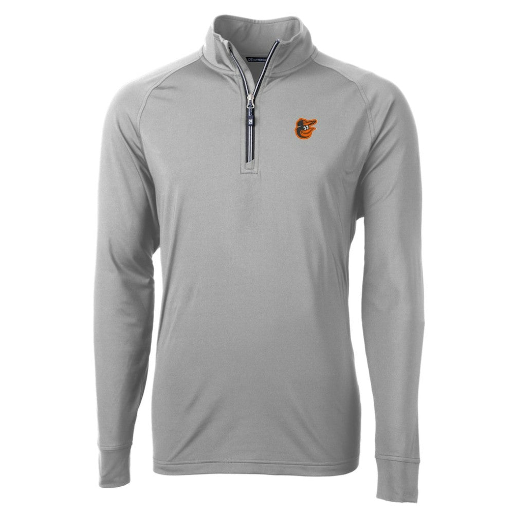 MLB Baltimore Orioles Cutter & Buck Big & Tall Adapt Eco Knit Stretch Recycled Quarter-Zip Pullover Top